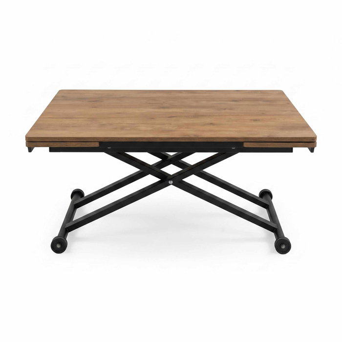 Hanah Home Mesa de Comedor Extensible Nogal y Negro